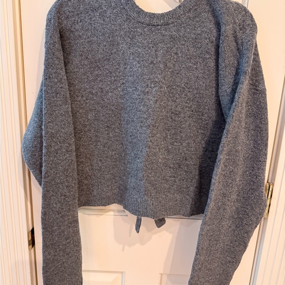 MABLE Heathered Gray Crewneck Sweater